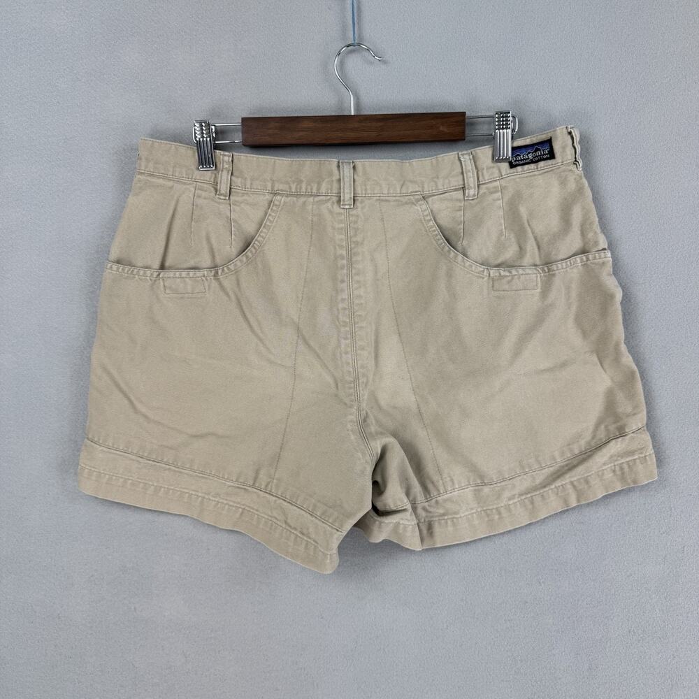 Patagonia Stand Up Shorts Mens 34 Beige Organic Cotton Canvas Chino 4" Inseam